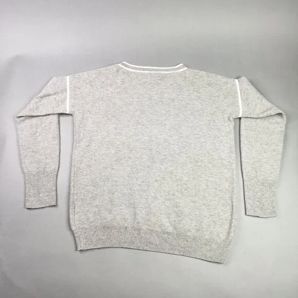 Banana Republic Filpucci Heather Gray Wool-Blend Crewneck Sweater Medium - Picture 7 of 8